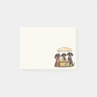 Teckel Honden Lemonade Stand Post-it® Notes