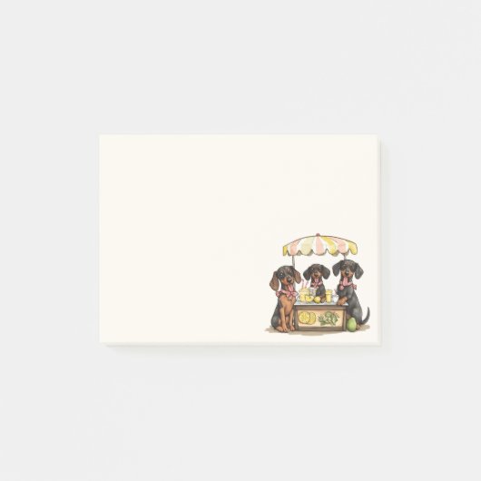 Teckel Honden Lemonade Stand Post-it® Notes (Voorkant)