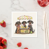 Teckel Honden Lemonade Stand Servet (Insitu)