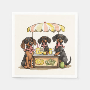 Teckel Honden Lemonade Stand Servet
