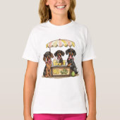 Teckel Honden Lemonade Stand T-shirt (Voorkant)