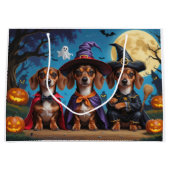 Teckel Honden Pompoen Halloween Funny Groot Cadeauzakje (Voorkant)