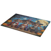 Teckel Honden Pompoen Halloween Funny Snijplank (Hoek)