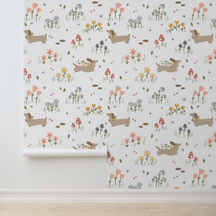 Teckel Hondenliefhebber Kwekerij Kinder Slaapkamer Behang