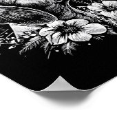 Teckel Hondenliefhebber Retro Style Tattoo Poster (Hoek)