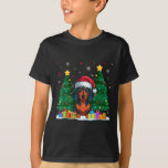 Teckel Hondenliefhebbers Santa Hat Ugly Christmas  T-shirt<br><div class="desc">Teckel Hondenliefhebbers Santa Hat Lelijke Kersttrui</div>