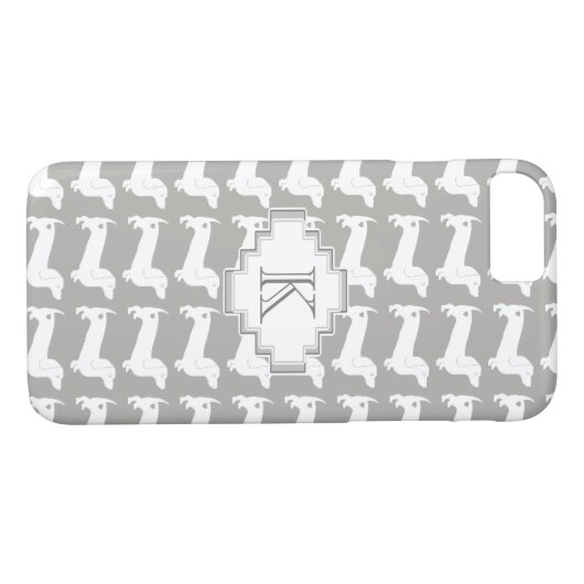 Teckel Hondenras patroonmonogram Case-Mate iPhone Case (Achterkant (Horizontaal))