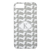 Teckel Hondenras patroonmonogram Case-Mate iPhone Case (Achterkant)