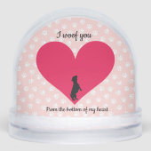 Teckel houdt van je vanuit de grond van mijn hart sneeuwbol (Voorkant)