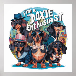 Teckel ik ben een Doxie liefhebber Poster