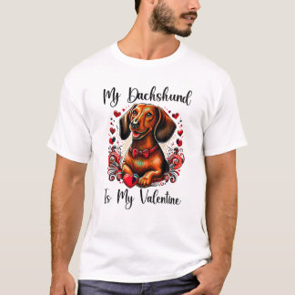 Teckel is mijn Valentijn T-shirt