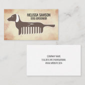 Teckel kam Logo | hondentrimmer Visitekaartje (Voorkant / Achterkant)