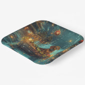 Teckel Kerst Feestelijke reis Papieren Bordje (Gebogen)