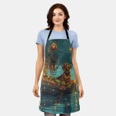 Teckel Kerst Feestelijke reis Schort (Gedragen)