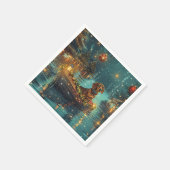 Teckel Kerst Feestelijke reis Servet (Hoek)