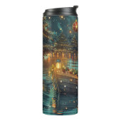 Teckel Kerst Feestelijke reis Thermosbeker (Gedraaid links)