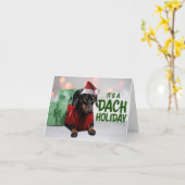 Teckel Kerst Kaarten (Gele Bloem)