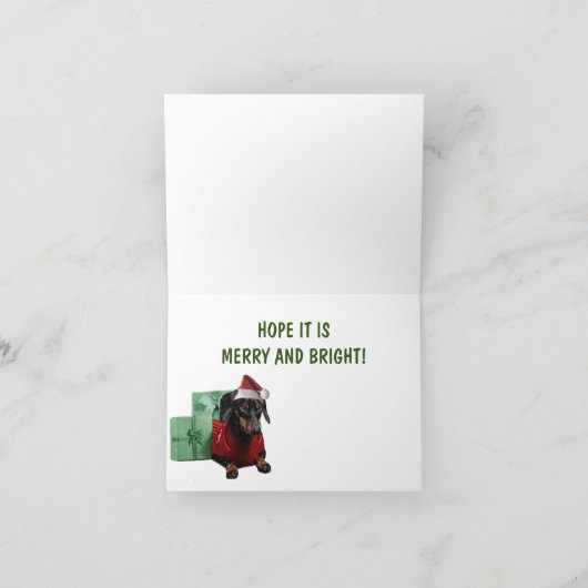 Teckel Kerst Kaarten (Binnen)