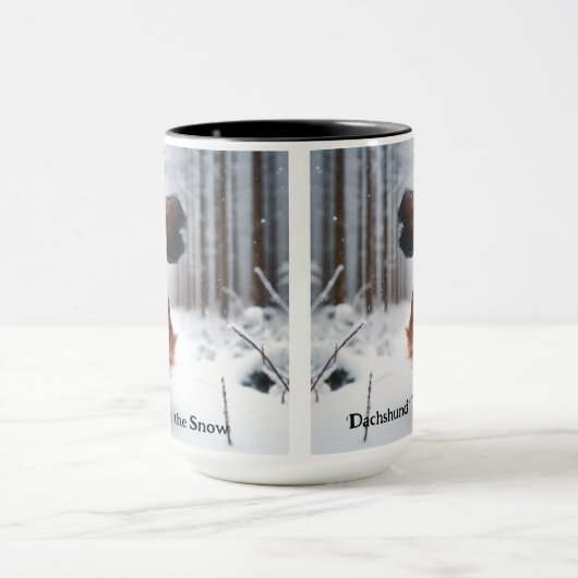 Teckel Kerst Koffie Mok Cup (Midden)