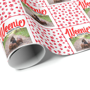Teckel Kerst Puppy Afbeelding Funny Weenie Dog Cadeaupapier