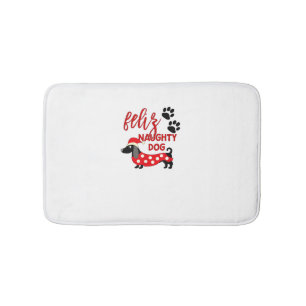 Teckel Kerst Shirt _ Funny Feliz Naughty Do Badmat