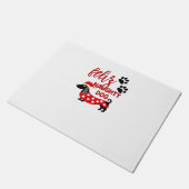 Teckel Kerst Shirt _ Funny Feliz Naughty Do Deurmat (Schuin)