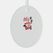 Teckel Kerst Shirt _ Funny Feliz Naughty Do Glas Ornament (Voorkant Rechts)