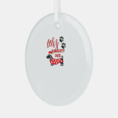 Teckel Kerst Shirt _ Funny Feliz Naughty Do Glas Ornament (Voorkant links)