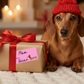 Teckel Kerst Sticky Gift Labels Labels