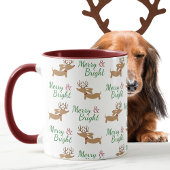 Teckel Kerst Vrolijk & Bright Wiener Dog Mok