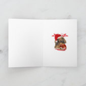 Teckel Kerst Wenskaarten Feestdagen Kaart (Binnen)