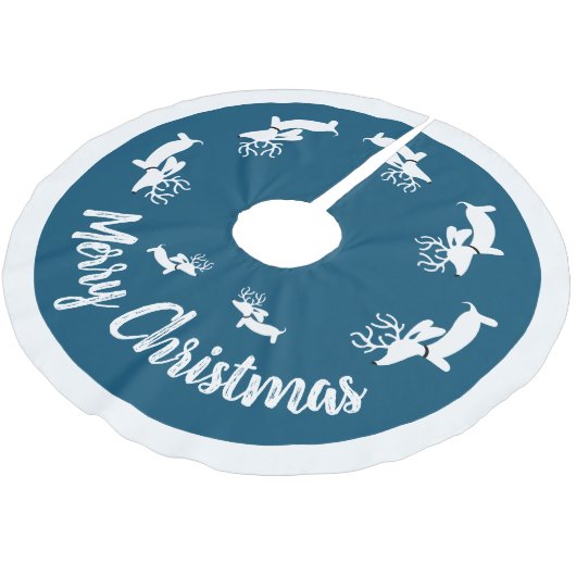 Teckel Kerstboom Rok Marine Kerstmis (Gekanteld)