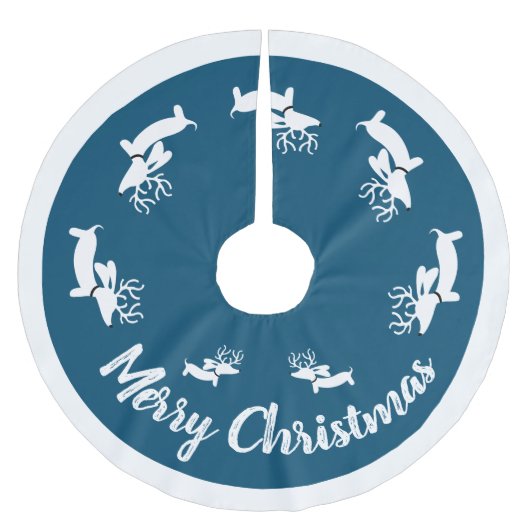 Teckel Kerstboom Rok Marine Kerstmis (Voorkant)