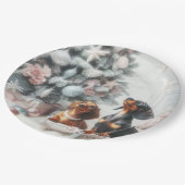 Teckel Kerstfeest Papier Borden Papieren Bordje (Gekanteld)