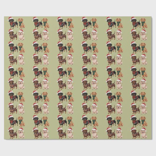 Teckel Kersthond Mama Lover Kerstcadeau Cadeaupapier (Vlak)