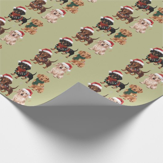 Teckel Kersthond Mama Lover Kerstcadeau Cadeaupapier (Hoek)