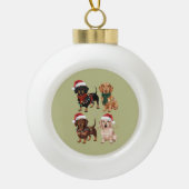 Teckel Kersthond Mama Lover Kerstcadeau Keramische Bal Ornament (Voorkant)