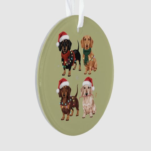 Teckel Kersthond Mama Lover Kerstcadeau Ornament (voorkant)