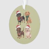 Teckel Kersthond Mama Lover Kerstcadeau Ornament (voorkant)