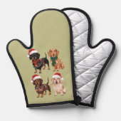 Teckel Kersthond Mama Lover Kerstcadeau Ovenwant (Voorkant / Achterkant)