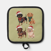 Teckel Kersthond Mama Lover Kerstcadeau Pannenlap (Voorkant)