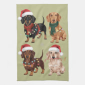 Teckel Kersthond Mama Lover Kerstcadeau Theedoek (Verticaal)