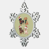Teckel Kersthond Mama Lover Kerstcadeau Tin Sneeuwvlok Ornament (Rechts)
