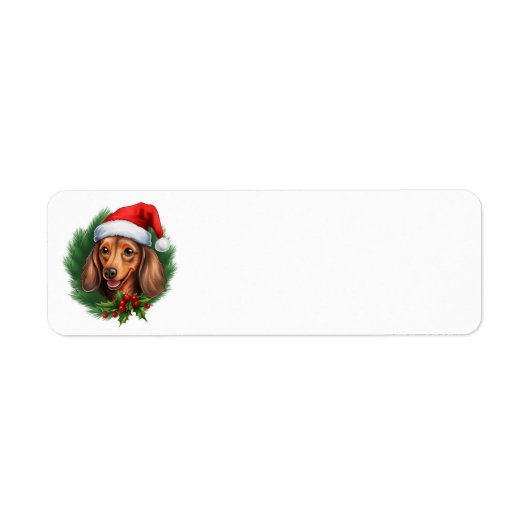 Teckel Kerstkrans Etiket (Voorkant)