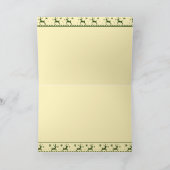 Teckel Kerstman Vrolijk Kerstscène Kaart (Binnen)