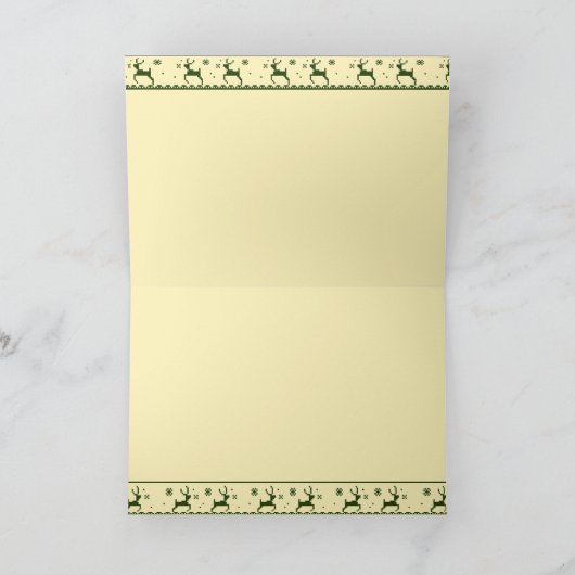 Teckel Kerstman Vrolijk Kerstscène Kaart (Binnen)