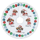 Teckel Kerstthema Boomrok Kerstboom Rok (Voorkant)