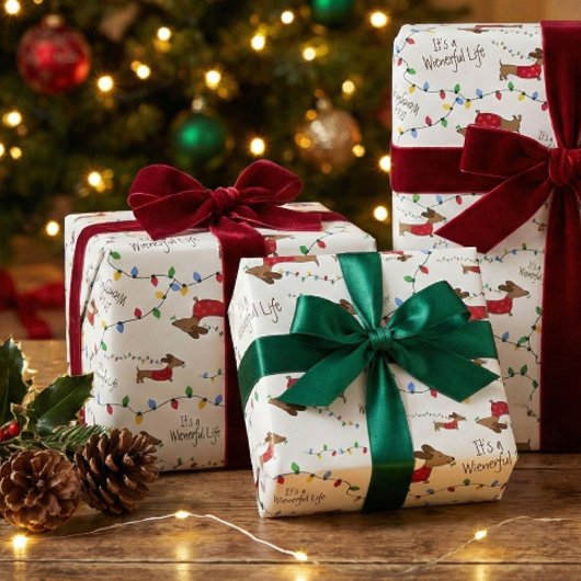 Teckel Kerstverpakking Papier Variety Pack Inpakpapier Vel