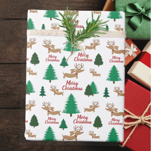 Teckel Kerstverpakking Papier Variety Set Inpakpapier Vel