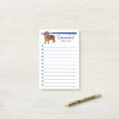 Teckel kleine hond Onthoud om lijst te doen Post-it® Notes (Op bureau)